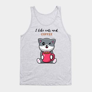 I Like Cats and Coffee Tank Top